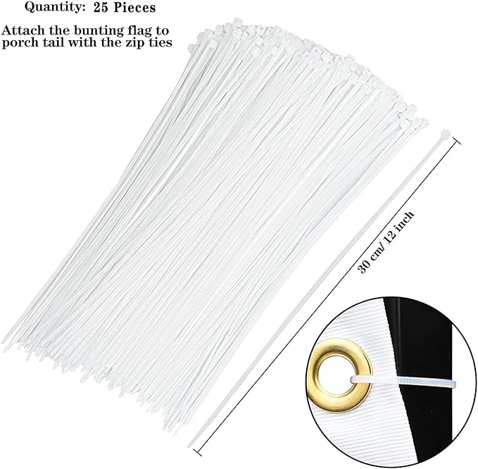 USA Pleated Fan American US Bunting Flag Patriotic Half Fan Banner With Canvas Header and Brass Grommets for 4th of July Memorial Day Indoor Outdoor Decoration (6, 2x4 Feet)