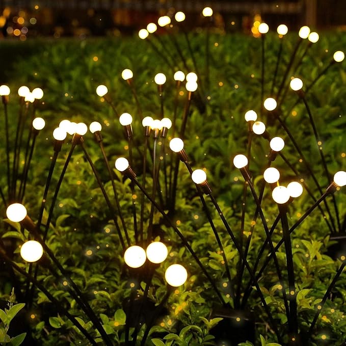Solar Outdoor Decor - 4 Pack 40 LED Lights, Waterproof, Warm White (4 pack-40 LEDs)