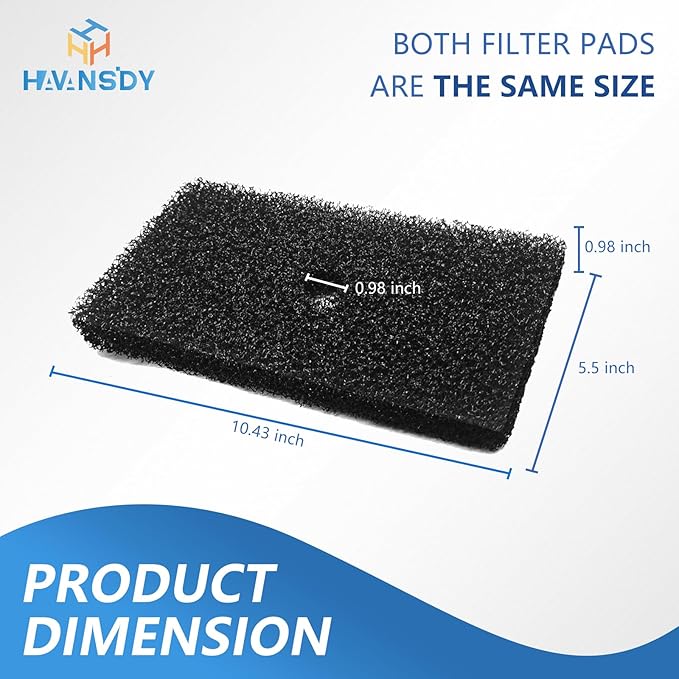 2 Sets Replacement Pond Filter Pads for Outdoor Ponds - Coarse and Fine Pond Filter Media for Pond 871980305528 Compatible with 52231 and 52229 Filter Box, Sponge Filters Replacement for Fish Ponds