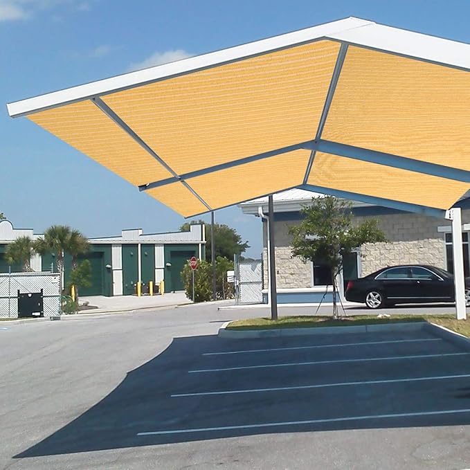 Eden's Decor 4' x 8' Wheat Sun Shade Sail Rectangular Straight Flat Edge Outdoor Canopy Fabric Cloth Awning for Pergola Patio Garden Backyard Custom Size