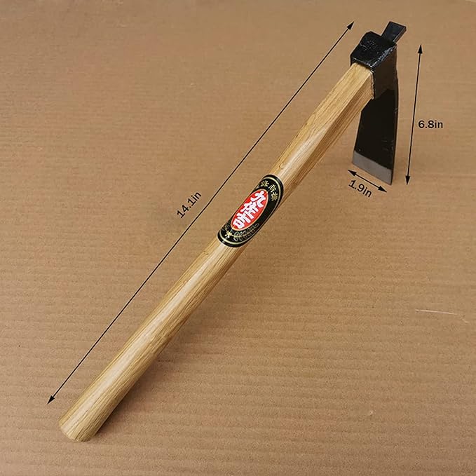 Kana Hoe 217 Japanese Garden Tool - Hand Hoe/Sickle is Perfect for Weeding and Cultivating. The Blade Edge is Very Sharp. (Beige-009)