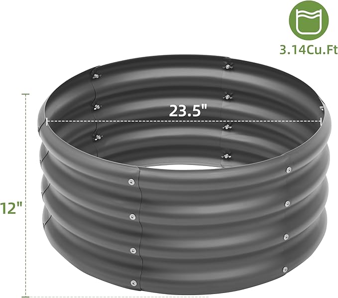 2-Pack 2x1ft Galvanized Raised Garden Bed, Outdoor Planter Bed, Metal Planter Box for Gardening and Planting