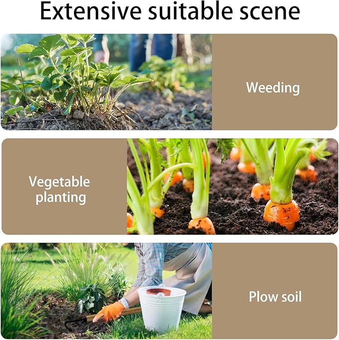 Kana Hoe 217 Japanese Garden Tool - Hand Hoe/Sickle is Perfect for Weeding and Cultivating. The Blade Edge is Very Sharp. (Left-Handed)