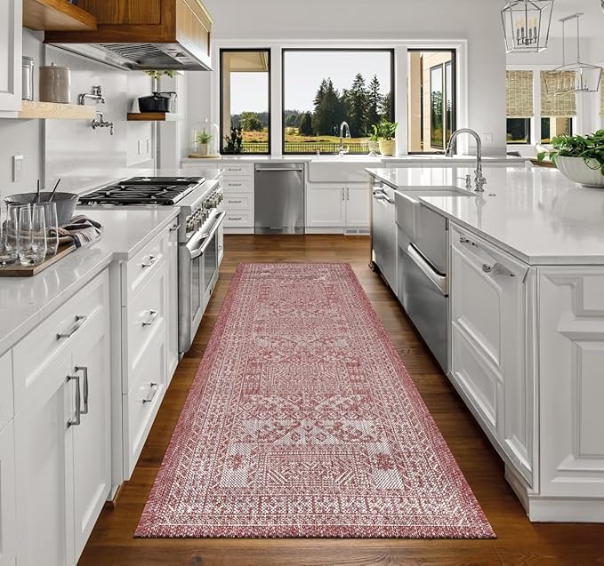 Keen Home Design Terrace Outdoor Runner Rug - 2x10 Washable Indoor/Outdoor Rug for Patio, Kitchen, Balcony, Beach, Garden, Deck and Porch, Size: 2'2"x9'11"