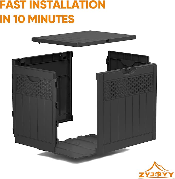 33 Gallon Resin Deck Box, Weatherproof Outdoor Storage Box for Patio, Garden, Pool, and Yard, Lockable Waterproof Bin for Tools, Cushions, and Accessories, Black