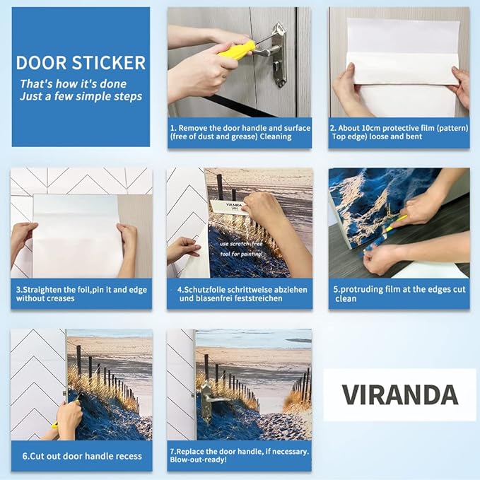 3D Door Wallpaper Self-Adhesive Door Sticker - Old Stairs - Door Film Poster Premium PVC Waterproof Wall Sticker for Bedroom Living Room Door Decoration Wallpaper 90 x 200 cm