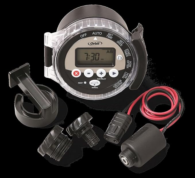 2-Pack Orbit 57860 Battery Operated Sprinkler Timer with Valve - Battery-Operated Sprinkler Timer with Valve for Easy Watering