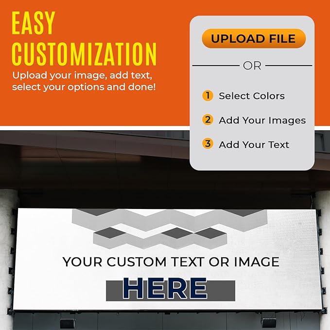 Personalized Passion Vinyl Banner – 3' x 25' | Custom Full-Color 13oz Vinyl Sign for Business, Graduation, Birthdays & More | Indoor/Outdoor Use with HD Text & Photo Printing