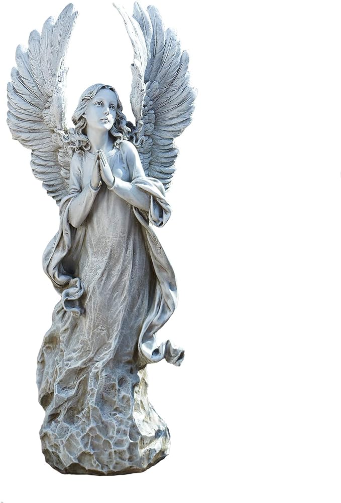 Joseph's Studio by Roman - Collection, 21" H Praying Angel W/Wings, Made from Resin, High Level of Craftsmanship and Attention to Detail, Durable and Long Lasting
