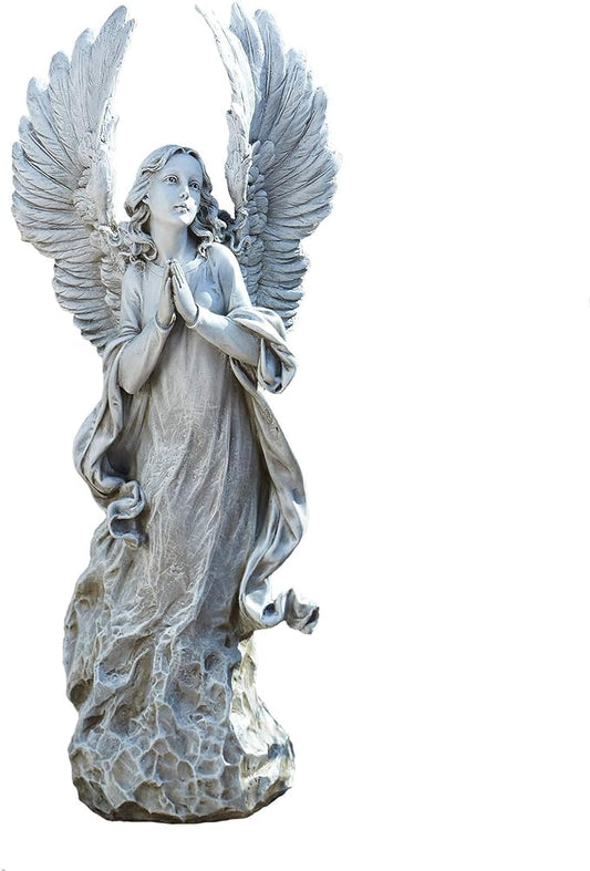 Joseph's Studio by Roman - Collection, 21" H Praying Angel W/Wings, Made from Resin, High Level of Craftsmanship and Attention to Detail, Durable and Long Lasting