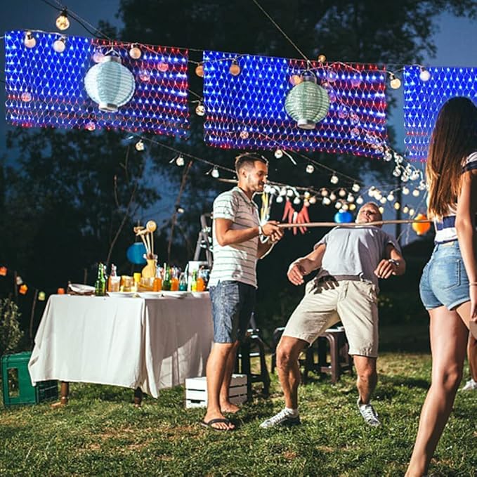 MUYUN 420 LEDs American Flag Lights, Waterproof LED US Light, United States Flag Light for Garden, Festival, Holiday, Party Decoration, Christmas Decorations