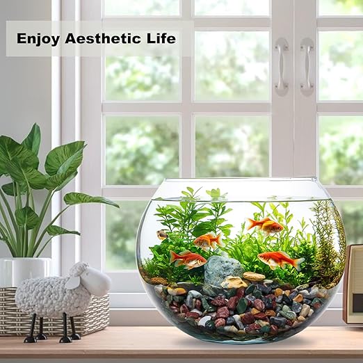 15LB Succulents Rocks for Plants Cactus Gravel Pebbles for Fish Tank 1/2 Inch Natural River Rocks for Vase, Aquarium, Landscaping,Bonsai,Terrarium Pebbles, Mixed Color