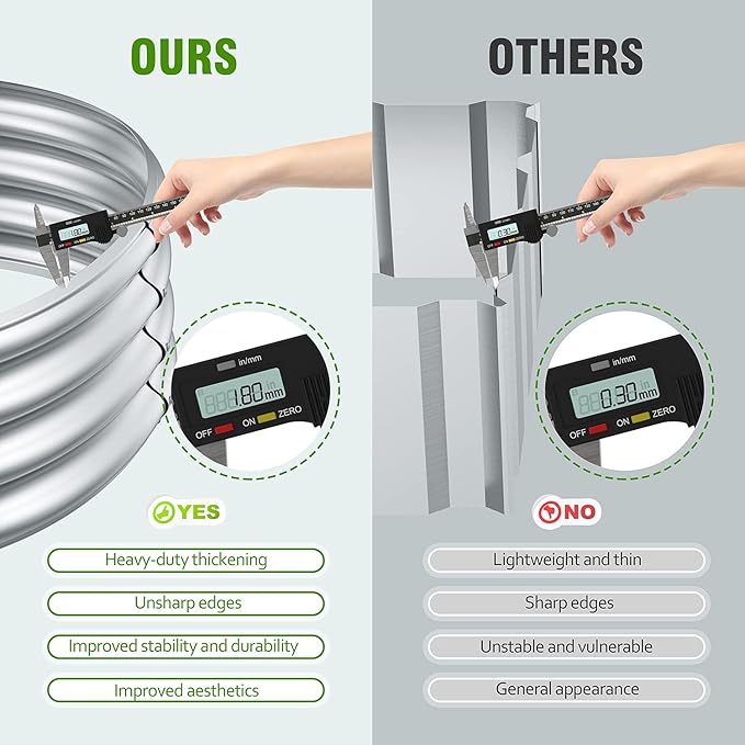 2 Pcs 9 x 3 x 1 FT Galvanized Steel Raised Garden Bed, Large Galvanized Steel Outdoor Planter Box for for Easy to DIY and Clean - Raised Garden Beds Outdoor for backyards, terraces and Balconies