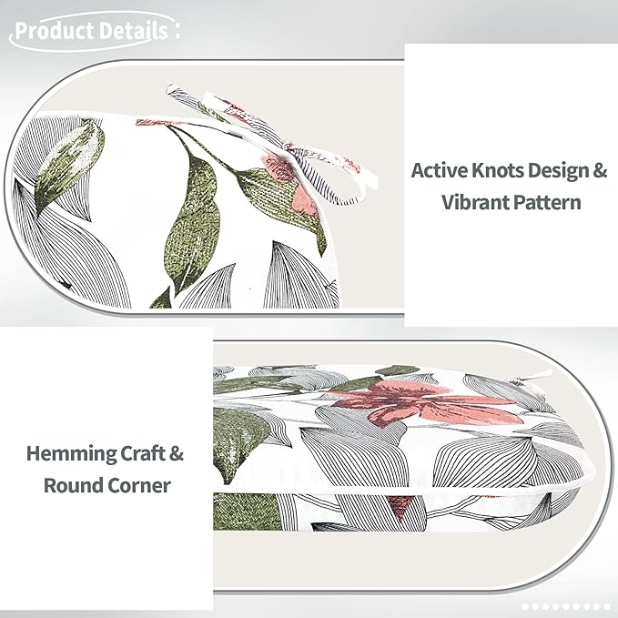 Indoor/Outdoor Chair Cushions 16x17 Inch, Patio Chair Cushions with Ties, All Weather Seat Cushions for Patio Furniture Home Garden Chair Use, Set of 2, Clemens Noir Pink