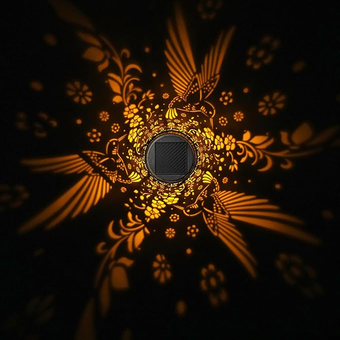 Hummingbird Outdoor Solar Lights for Yard, Hanging Solar Lanterns Outdoor Waterproof, Garden Decor Christmas Gifts for Mom Women Grandma, Hanging Decoration Outside for Yard, Patio, Porch, Lawn