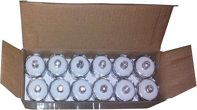 Bright LED Floral Tea Light Submersible Lights for Party Wedding (White, 60 Pack)