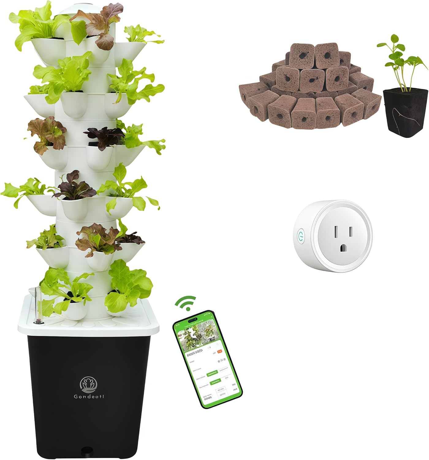 Hydroponic Growing System,Hydroponic Vertical Garden,Indoor Smart hydroponic Vegetable System, 30 Pods,Plant Germination kit with Pump System, Auto Timer, Beginner kit