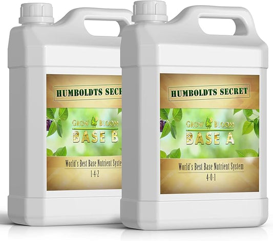 Humboldts Secret Set of A & B Liquid Hydroponics Fertilizer - World's Best Nutrient System – Hydroponic Nutrients for Outdoor, Indoor Plants – Supports Vegetative and Flowering Stages of Plants