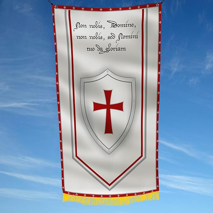 Knights Templar Secretive Order Cross Hidden History Holy Warriors Church’s Oldest Military Christian Army 3x5 feet Flag Banner Vivid Color Double Stitched Brass Grommets