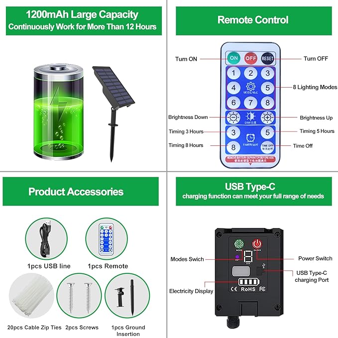 300 LED Solar Rope Lights Outdoor 99 FT Bright Solar Garden String Lights Durable 8 Modes Outdoor Fairy Lights Waterproof Solar Garden Decorative Lights for Fence Patio Decor (Warm)