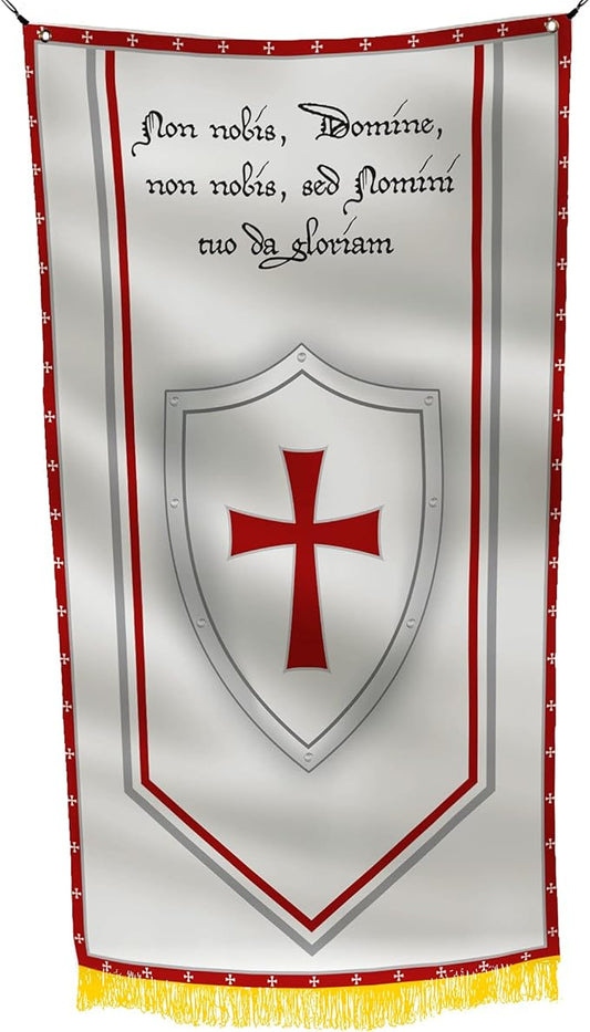 Knights Templar Secretive Order Cross Hidden History Holy Warriors Church’s Oldest Military Christian Army 3x5 feet Flag Banner Vivid Color Double Stitched Brass Grommets