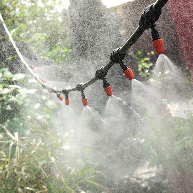 E-outstanding Micro Flow Dripper 12PCS Micro Spray Adjustable Garden Sprinkler Head Atomizers Sprinklers Drip Irrigation Misting Nozzles