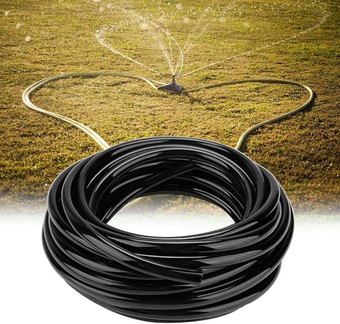 10M Irrigation Watering Hose Systems, 8/11mm PVC Flexible Pipe Drip Hose Tubing Watering Equipment,for Greenhouse flower plants lawn Garden