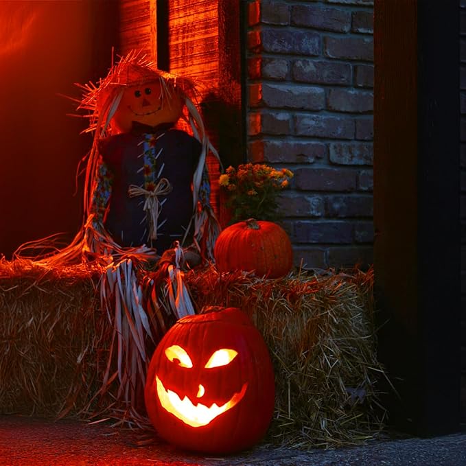 Hompavo 【Upgraded LED Flame Light Bulbs, 3 Modes Flickering Light Bulbs, E12 Chandelier Base Candle Fire Light Bulb for Halloween Christmas Party Porch Indoor & Outdoor Home Decoration, Red 6 Pack