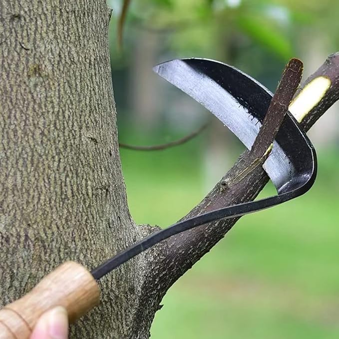 Kana Hoe 217 Japanese Garden Tool - Hand Hoe/Sickle is Perfect for Weeding and Cultivating. The Blade Edge is Very Sharp. (Beijing-022)