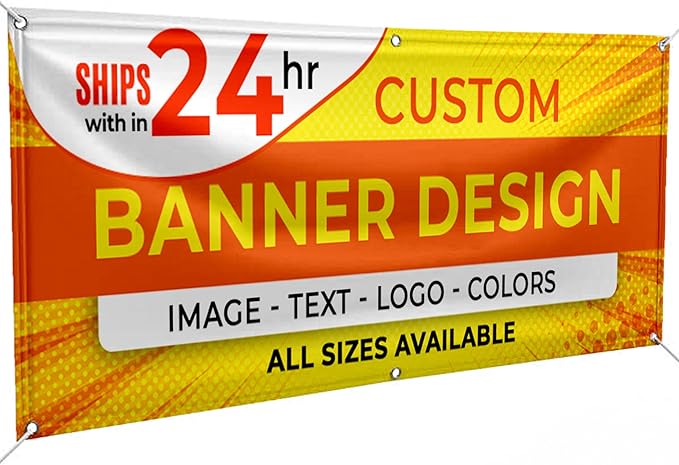 Personalized Passion Vinyl Banner 4' x 2' - Customized Banner for Business, Graduation, Birthday Parties - Indoor/Outdoor Use - Full Color 13oz Vinyl Custom Signs with HD Printed Text, Photos