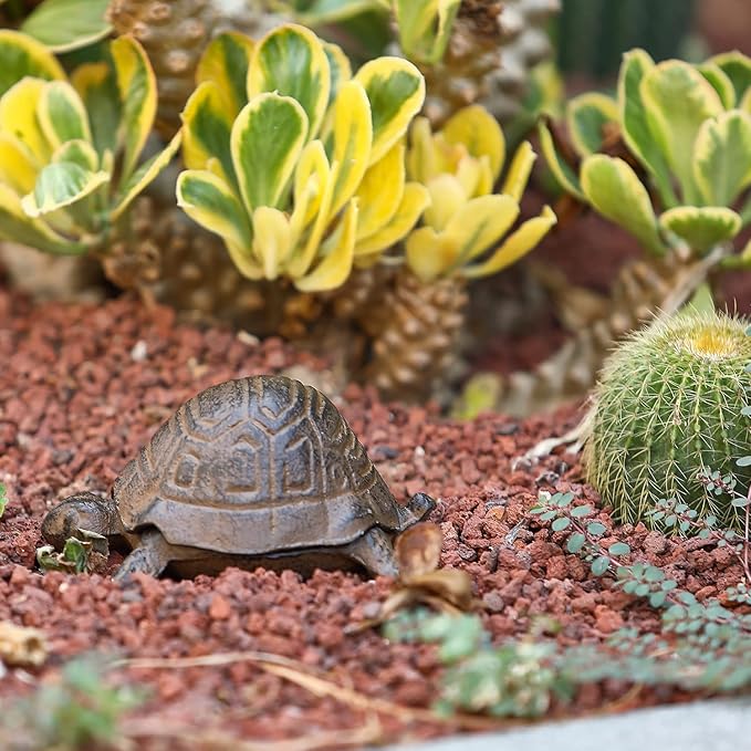 Key Hider Outdoor Turtle Cast Iron Hidden Spare Key Holder Outside Garden Indoor Decoration