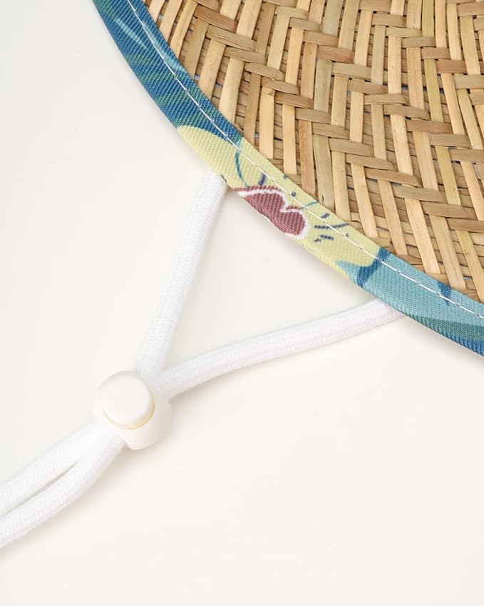 Hurley Women's Straw Hats - Real Straw Hat Medium Brim and Adjustable Chin Strap