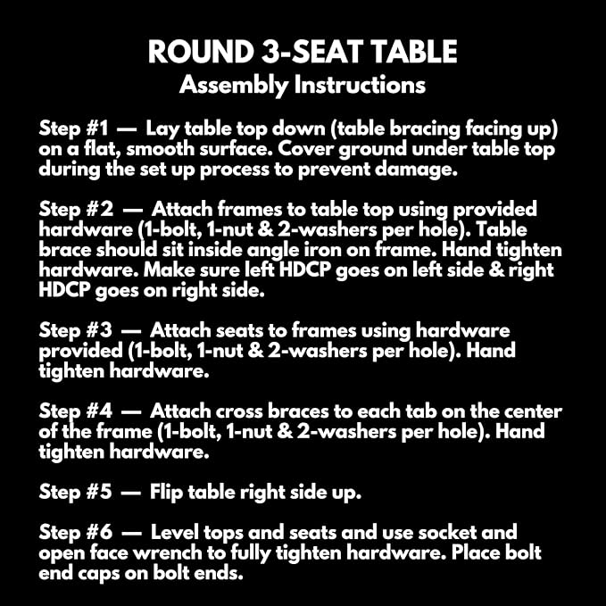 Heavy-Duty Portable Outdoor Picnic Table with Umbrella Hole, Punched Steel Patio Dining Furniture Made in America (46" Round Top, Textured Black)