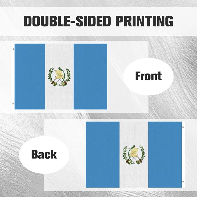 Guatemala Guatemalan Flag Garden Yard House 2x3 ft Flags Double Sided Print Banner Indoor Outdoor Party Home Decorations for Boat Dorm House Balcony