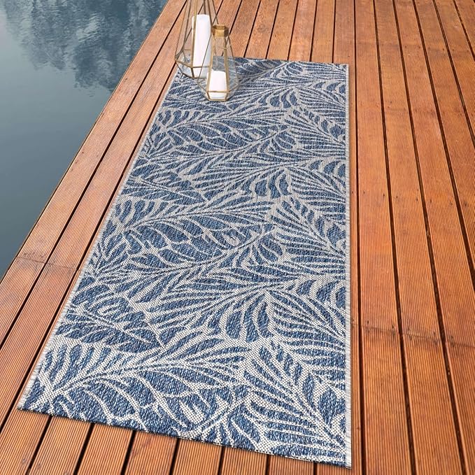 Keen Home Design Terrace Outdoor Runner Rug - 2x10 Washable Indoor/Outdoor Rug for Patio, Kitchen, Balcony, Beach, Garden, Deck and Porch, Size: 2'2"x9'11"