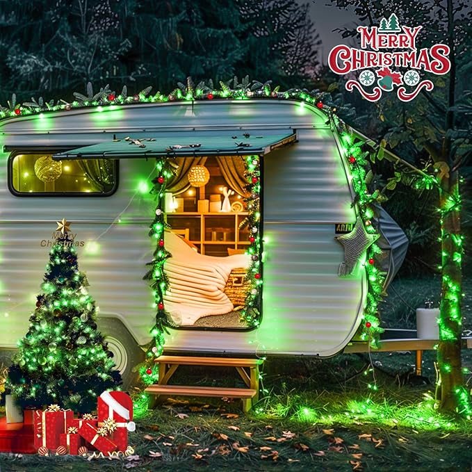 JMEXSUSS Green Lights for St Patrick's Day Decoration, 200 LED Green Christmas Lights Clear Wire, Connectable Green String Lights Indoor Outdoor for Spring Tree Garden St. Patricks Day Decor