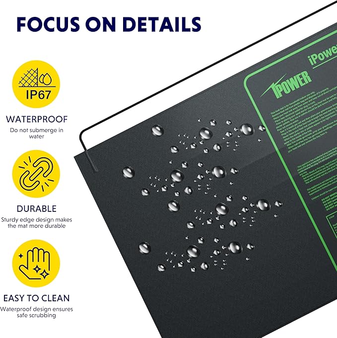 iPower Durable Seedling Heat Mat Warm 48" x 20" - 2 Pack Hydroponic Heating Pad Waterproof for Seed Starting Greenhouse and Germination