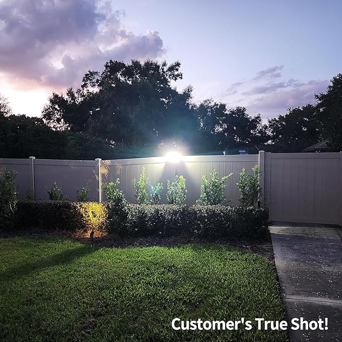 intelamp Solar Flood Lights Outdoor Waterproof, 6000mAh 1200LM Solar Powered Dual Motion Sensor LED Lighting Dusk to Dawn Security Floodlight Exterior with Remote for Outside Garden House Patio