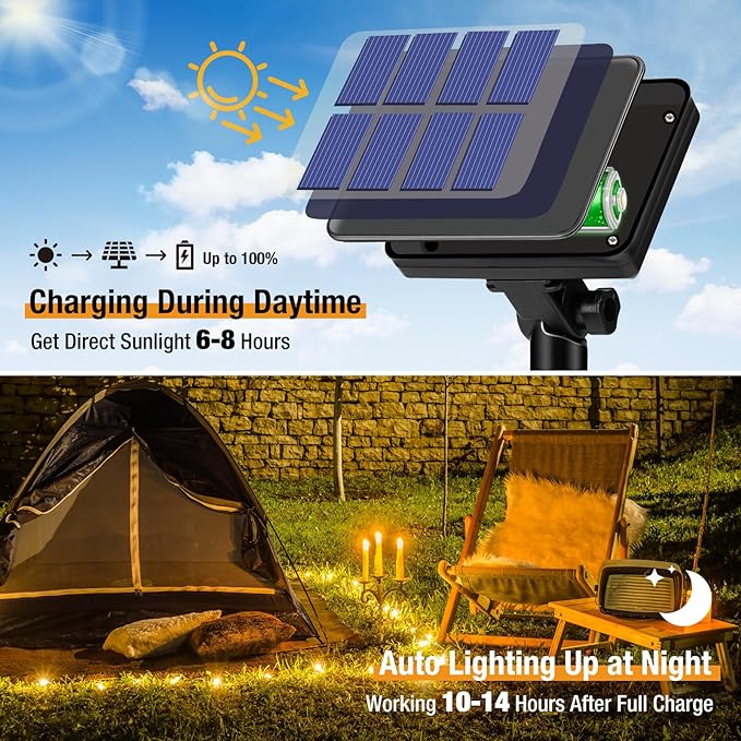 8 Pack Solar String Lights Outdoor, Total 640LED 264FT Solar Fairy Lights Outdoor Waterproof 8 Modes Copper Wire Solar Twinkle Lights for Outside Garden Patio Tree Christmas Wedding Party Decor