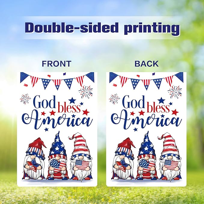 12 Pcs Three Gnomes Seasonal Large Garden Flags Double Sided Seasonal Truck Garden Flags for All Seasons Set of 12 Spring Easter Valentine Halloween Christmas Holiday Yard Decoration, Welcome Outdoor