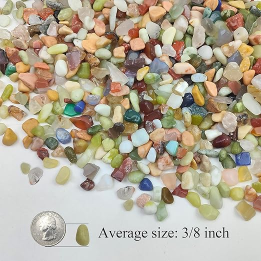 20LB Colorful Pebbles for Succulent, 3/8 Inch Natural River Rocks for Plants, Natural Decorative Polished Pebbles for Cactus,Vases, Planters,Outdoor Gardening and Indoor Plants