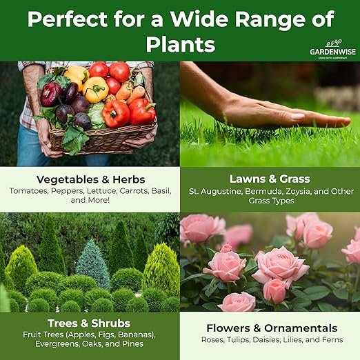 10-10-10 Plant Fertilizer Slow Release - 10 10 10 All Purpose Granular Garden Fertilizer for Vegetables, Tomato, Arborvitae, Shrubs, Rose, Flowers, Fruit, Fig Trees (2 QUARTS)