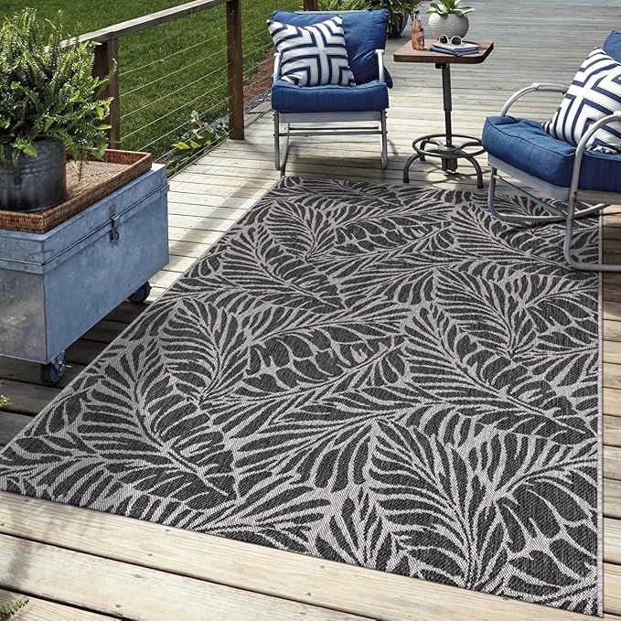 Keen Home Design Terrace Outdoor Area Rug - 6x9 Washable Indoor/Outdoor Rug for Patio, Kitchen, Balcony, Beach, Garden, Deck and Porch, Size: 6'x8'10"