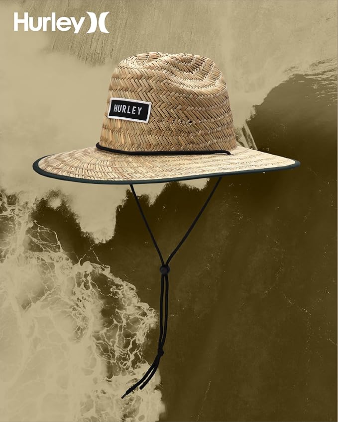 Hurley Men's Straw Hat - Bayside Lifeguard Straw Sun Hat