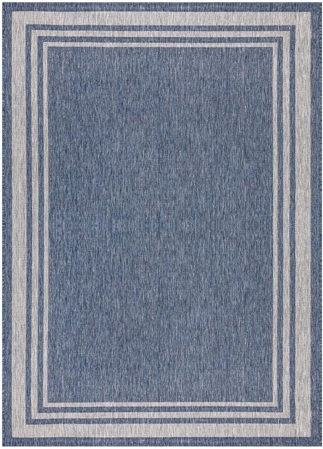 Keen Home Design Terrace Outdoor Area Rug - 8x10 Washable Indoor/Outdoor Rug for Patio, Kitchen, Balcony, Beach, Garden, Deck and Porch, Size: 7'7"x10'