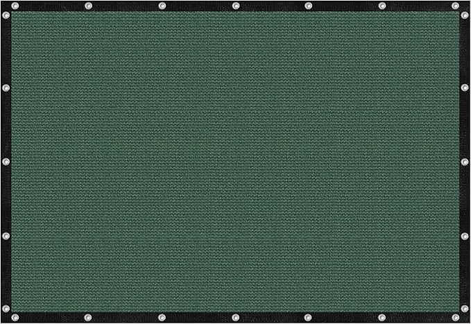 VICLLAX Shade Fabric Sun Shade Cloth with Every 2 FT Grommets for Patio Garden Pergola Cover Canopy 9x9 FT, Dark Green