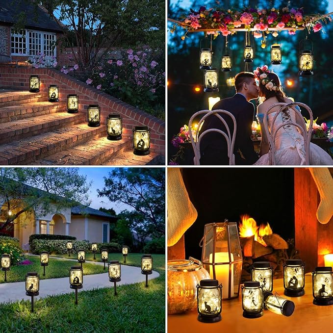 kyoryuger Dog Solar Lanterns, Dog Gifts for Women Mom Grandma, Christmas Dog Mom Gifts, Unique Birthday Gifts for Dog Lovers, Garden Decoration Outside for Yard, Patio,Backyard,Porch