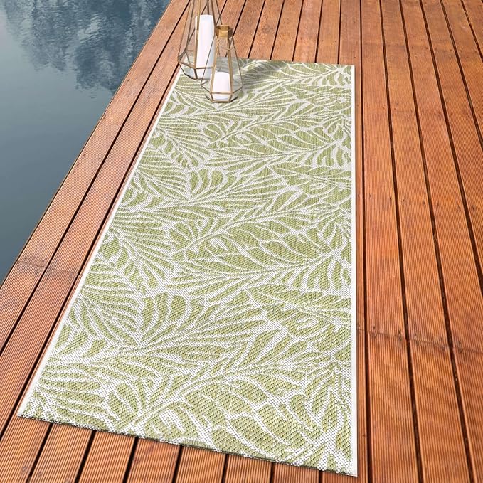 Keen Home Design Terrace Outdoor Runner Rug - 2x8 Washable Indoor/Outdoor Rug for Patio, Kitchen, Balcony, Beach, Garden, Deck and Porch, Size: 2'2"x7'7"