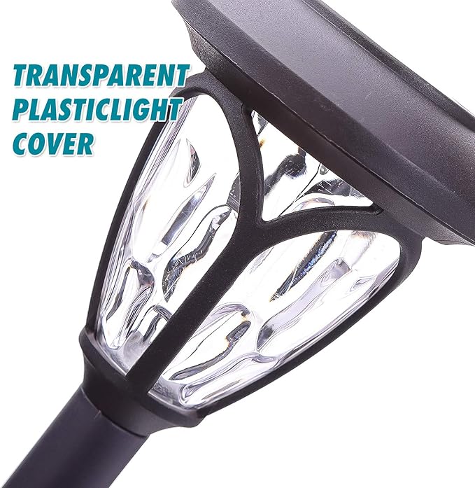 HECARIM Solar Lights Outdoor, 10 Pack Solar Pathway Lights, Solar Powered Garden Lights, Waterproof LED Solar Landscape Lights for Walkway, Pathway, Lawn, Yard and Driveway…