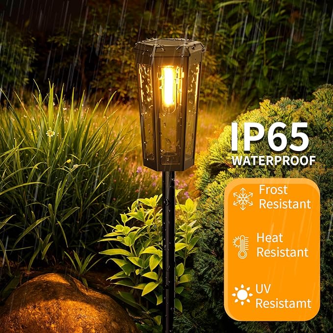 KINKAI Solar Path Lights Outdoor, Bright Garden Lights